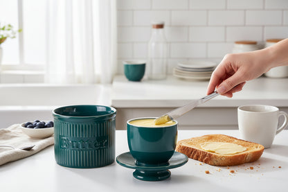 Teal Ceramic Butter Bell (155ml)