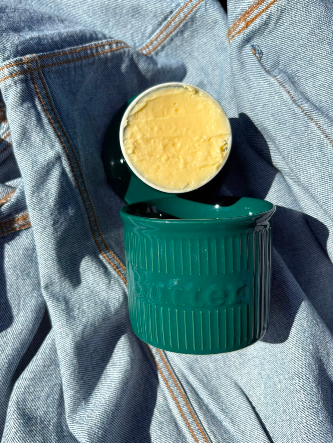 Teal Ceramic Butter Bell (155ml)