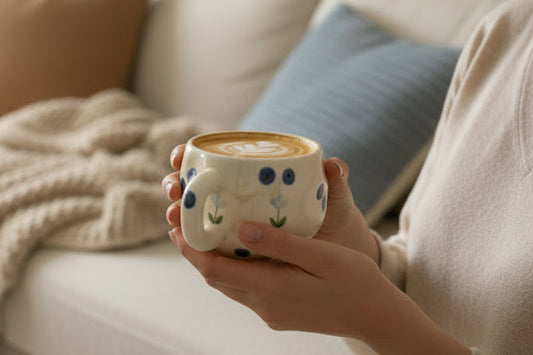 Hand-painted Blueberry Mug (265ml)